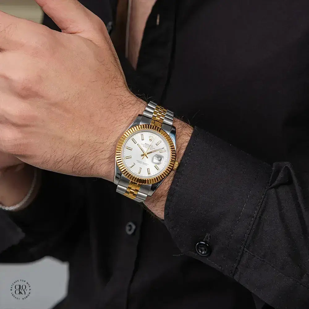 Rolex Datejust 41mm Master Quality Watch – White Dial & Two-Tone Jubilee Bracelet