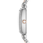 Emporio Armani Signature AR11519 26mm Women's Quartz Watch – Mother-of-Pearl Crystal-Set & Two-Tone Silver and Rose Gold Stainless Steel Bracelet