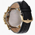 Fossil Grant FS5272 44mm Men’s Chronograph Watch – Cream Dial & Black Genuine Leather Strap