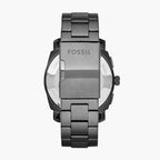 Fossil Machine FS4931 45mm Men’s Chronograph Watch – Black Dial with Blue Accents & Smoke-tone Stainless Steel Bracelet