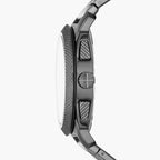 Fossil Machine FS4931 45mm Men’s Chronograph Watch – Black Dial with Blue Accents & Smoke-tone Stainless Steel Bracelet