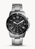Fossil Grant Sport FS5236 44mm Men’s Chronograph Watch – Black Dial & Silver-tone Stainless Steel Bracelet