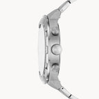 Fossil Bronson FS5710 50mm Men’s Quartz Watch – Black Dial & Silver-tone Stainless Steel Bracelet