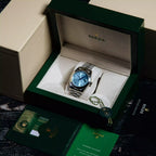 Rolex Day-Date 40mm Master Quality Watch – Light Blue Arabic Dial & President Bracelet