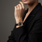 Emporio Armani Rosa AR11493 32mm Women's Quartz Watch – Black & Rose Gold-Tone Genuine Leather Strap