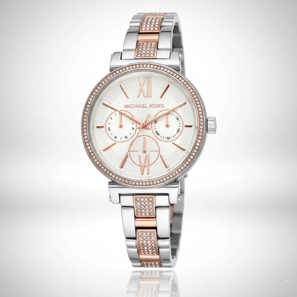 Michael Kors Sofie MK4353 36mm Women's Chronograph Watch – Rose Gold with Rose Gold Stainless Steel Bracelet