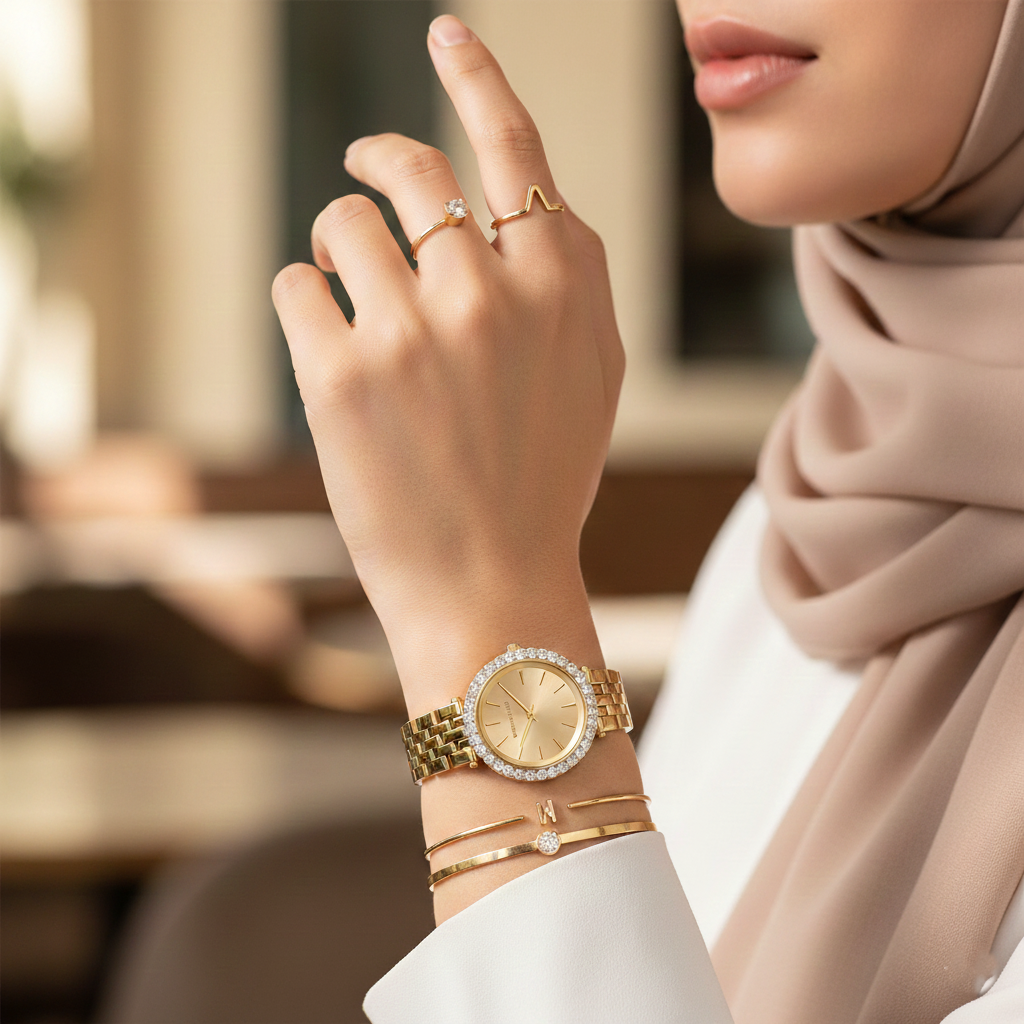 Michael Kors Darci MK3365 33mm Women's Quartz Watch – Gold with Gold Stainless Steel Bracelet