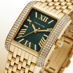 Michael Kors Emery MK4742 22mm Women's Quartz Watch – Green with Gold Stainless Steel Bracelet