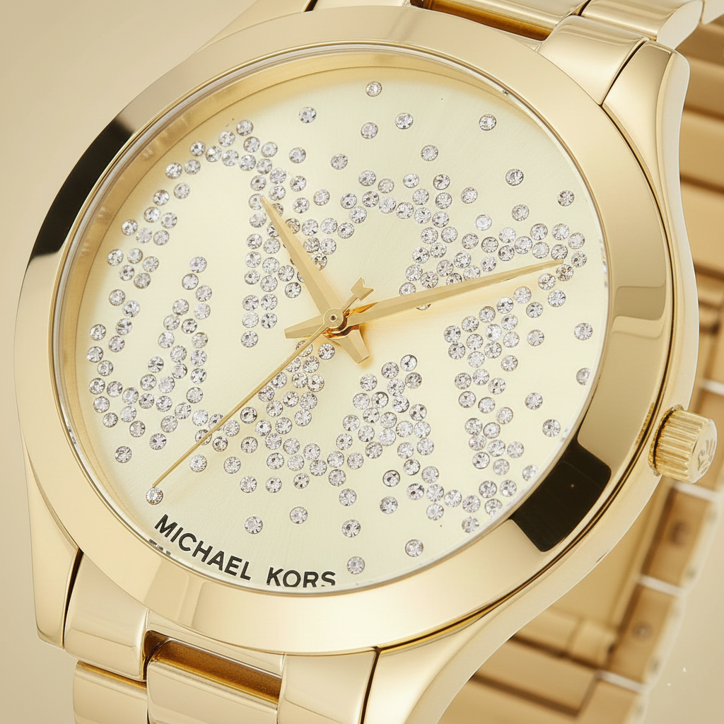 Michael Kors Runway MK3590 38mm Women's Quartz Watch – Gold with Gold Stainless Steel Bracelet