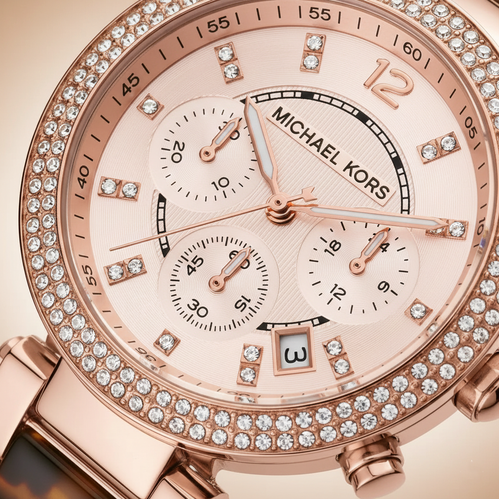 Michael Kors Parker MK5538 39mm Women's Chronograph Watch – Rose Gold with Rose Gold Stainless Steel Bracelet