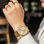 Michael Kors Sofie MK6559 38mm Women's Chronograph Watch – Gold with Gold Stainless Steel Bracelet