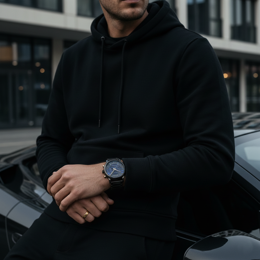 Emporio Armani Luigi AR60029 43mm Men's Automatic Watch – Gunmetal Skeleton & Gunmetal Stainless Steel Bracelet