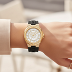Michael Kors Camille MK7247 43mm Women's Quartz Watch – Gold with Gold Silicone Strap