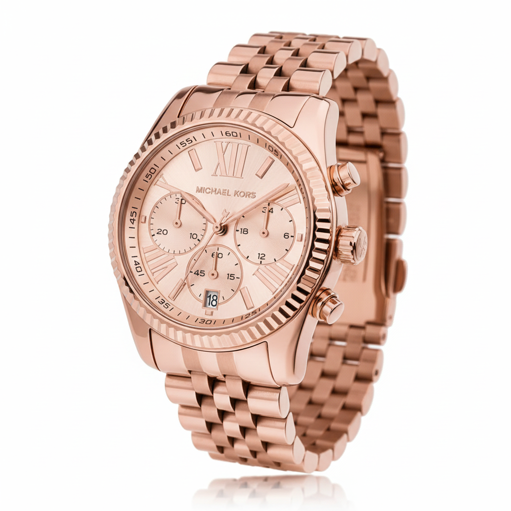 Michael Kors Lexington MK5569 38mm Women's Chronograph Watch – Rose Gold with Rose Gold Stainless Steel Bracelet