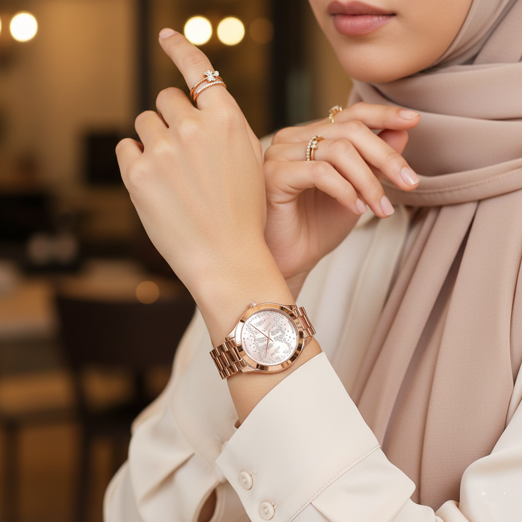 Michael Kors Slim Runway MK3591 38mm Women's Quartz Watch – Rose Gold with Rose Gold Stainless Steel Bracelet