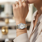 Michael Kors Lexington MK4740 26mm Women's Quartz Watch – Silver with Gold Stainless Steel Bracelet