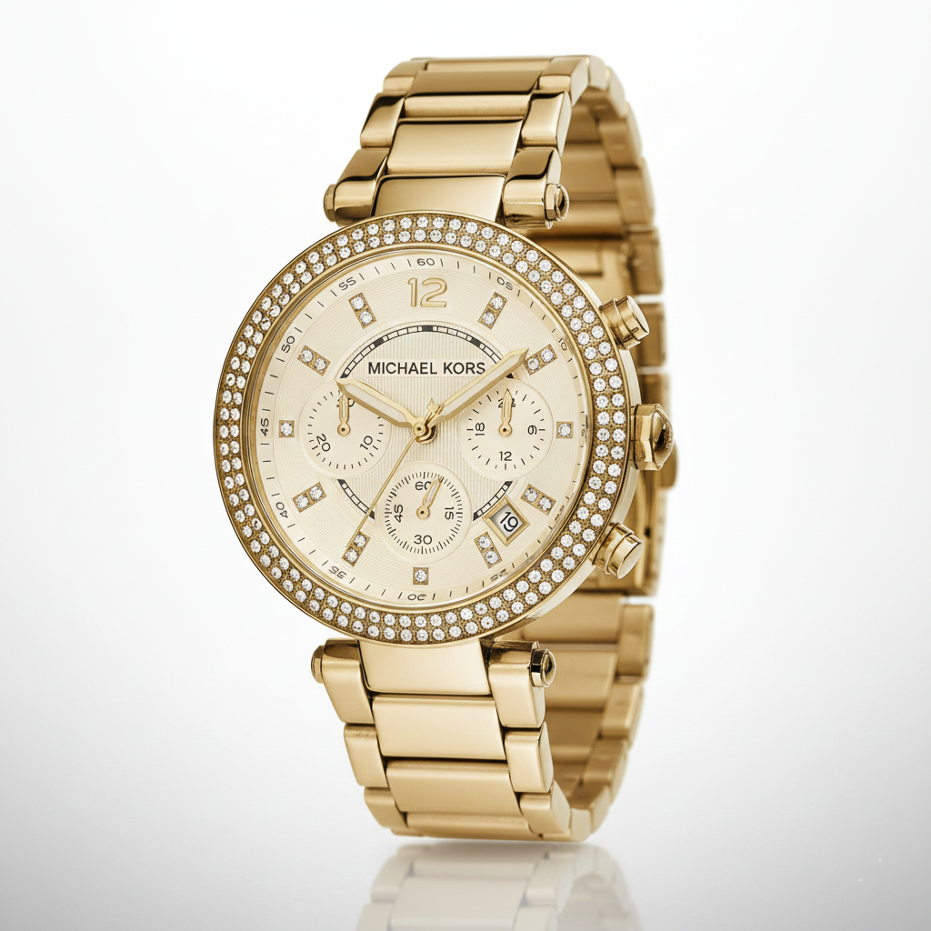 Michael Kors Parker MK5354 39mm Women's Chronograph Watch – Gold with Gold Stainless Steel Bracelet