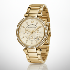 Michael Kors Parker MK5354 39mm Women's Chronograph Watch – Gold with Gold Stainless Steel Bracelet
