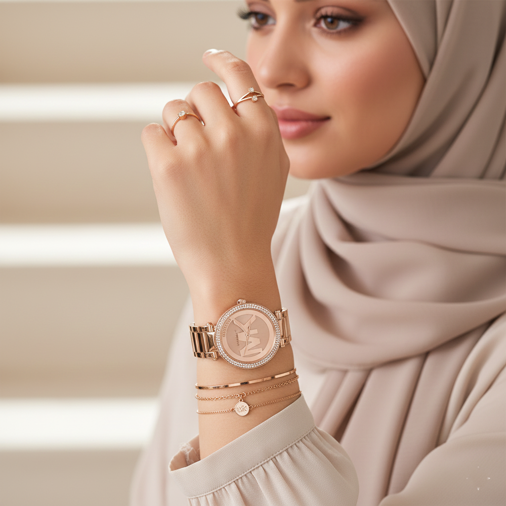 Michael Kors Parker MK5865 39mm Women's Quartz Watch – Sunray Rose Gold with Rose Gold Stainless Steel Bracelet