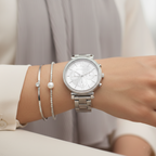 Michael Kors Sofie MK6575 38mm Women's Chronograph Watch – Silver with Silver Stainless Steel Bracelet