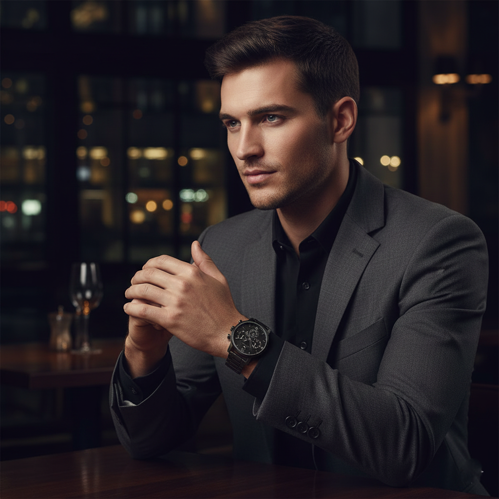 Tommy Hilfiger Sullivan 1791879 44mm Men's Multi-Function Watch – Black & Silver Stainless Steel Bracelet