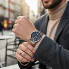 Emporio Armani Renato AR11179 43mm Men's Quartz Watch – Black & Rose Gold Stainless Steel Bracelet
