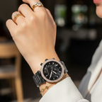 Michael Kors Parker MK5885 39mm Women's Chronograph Watch – Black with Black Stainless Steel Bracelet