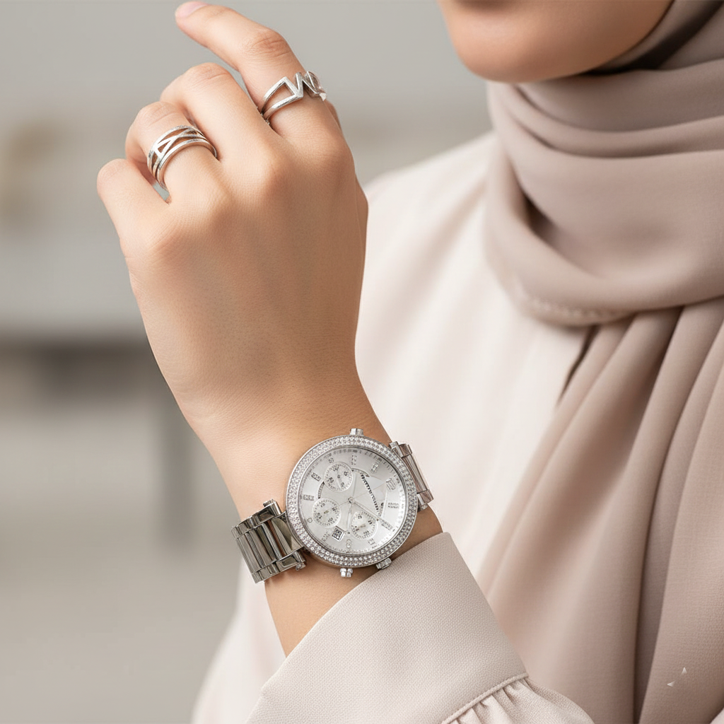 Michael Kors Parker MK5353 39mm Women's Chronograph Watch – Silver with Silver Stainless Steel Bracelet