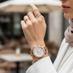 Michael Kors Parker MK5491 39mm Women's Chronograph Watch – Mother Of Pearl with Rose Gold Stainless Steel Bracelet