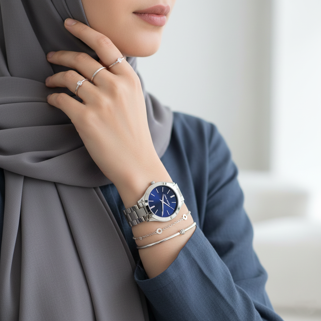 Michael Kors Runway MK3379 42mm Women's Quartz Watch – Blue with Silver Stainless Steel Bracelet