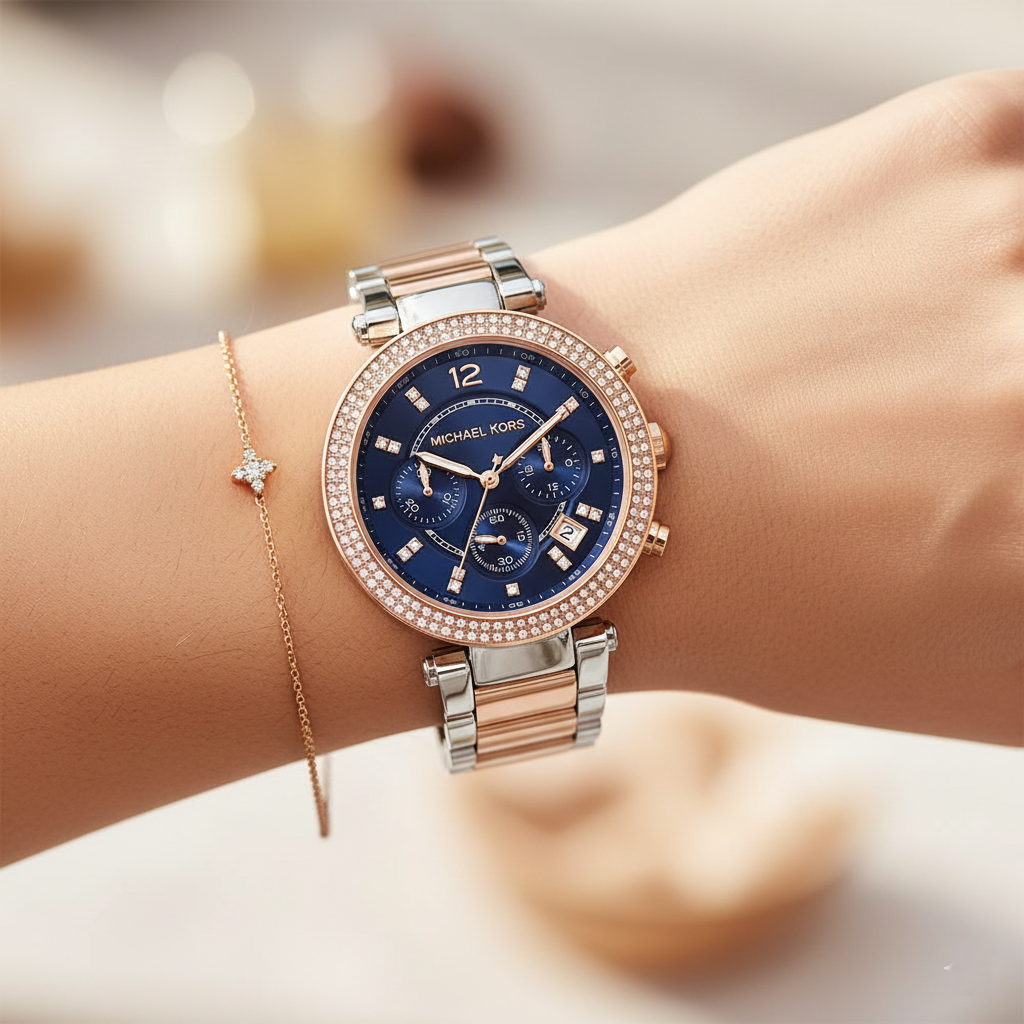 Michael Kors Parker MK6141 39mm Women's Quartz Watch – Rose Gold with Rose Gold Stainless Steel Bracelet