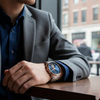 Tommy Hilfiger Signature 1710734 Men's Multi-Function Watch – Blue & Two-Tone Silver and Rose Gold Stainless Steel Bracelet