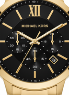 Michael Kors Billie MK9220 44mm Men's Chronograph Watch – Black & Gold-Tone Stainless Steel Bracelet