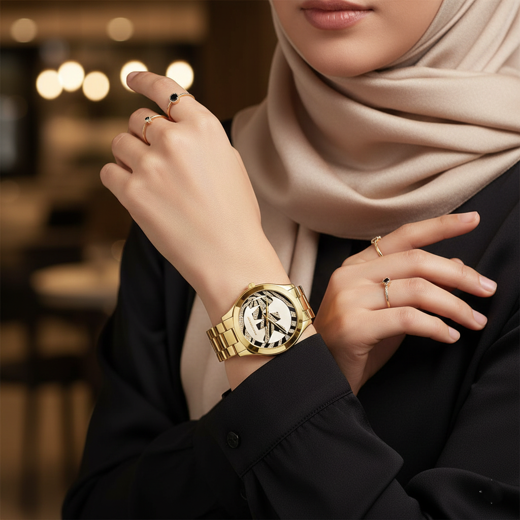 Michael Kors Slim Runway MK4561 38mm Women's Quartz Watch – Gold with Gold Stainless Steel Bracelet