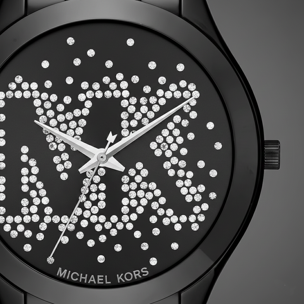 Michael Kors Runway MK3589 38mm Women's Quartz Watch – Black with Silver Stainless Steel Bracelet