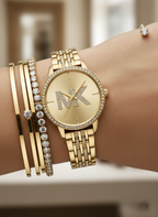 Michael Kors Melissa MK4371 33mm Women's Quartz Watch – Sunray Gold with Gold Stainless Steel Bracelet