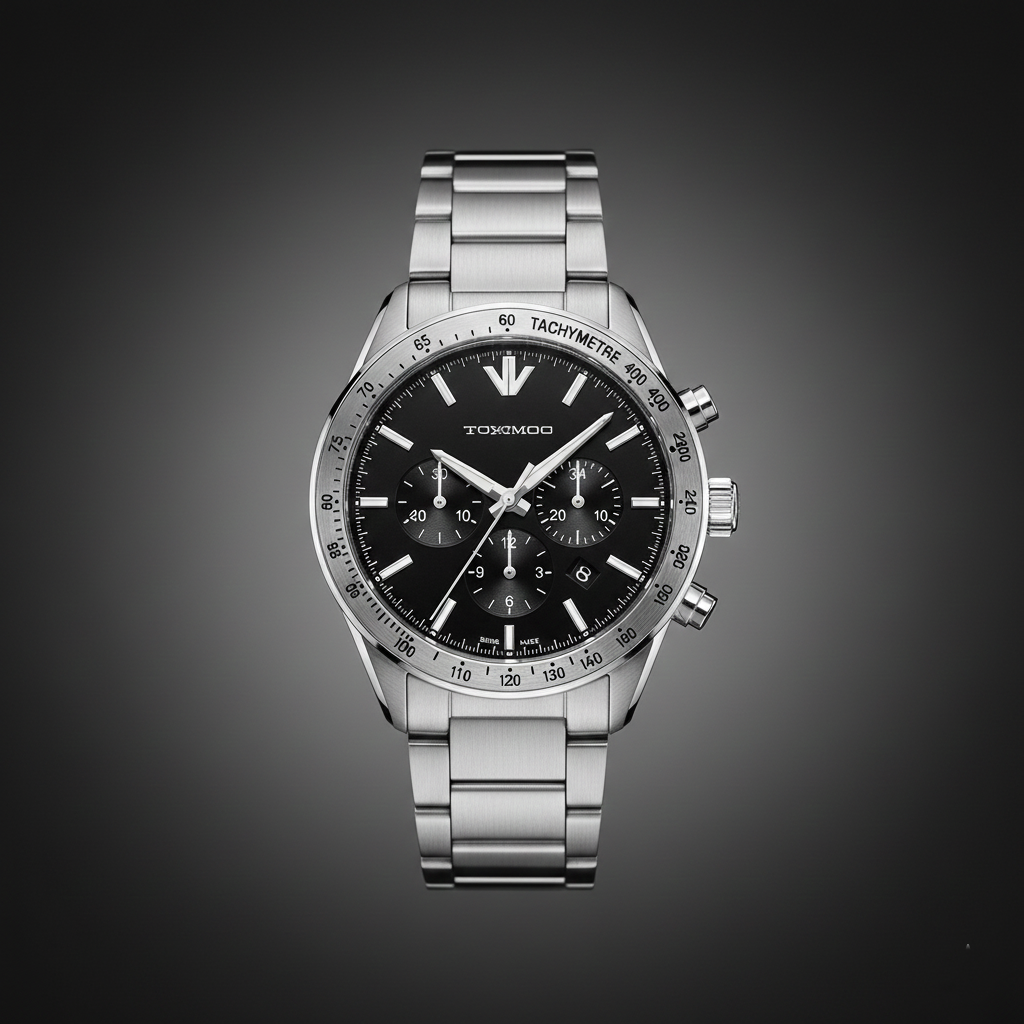 Emporio Armani Mario AR11241 43mm Men's Chronograph Watch – Black & Black Stainless Steel Bracelet