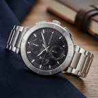 Tommy Hilfiger Signature 1792116 Men's Multi-Function Watch – Black & Silver Stainless Steel Bracelet