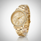 Michael Kors Sofie MK6559 38mm Women's Chronograph Watch – Gold with Gold Stainless Steel Bracelet