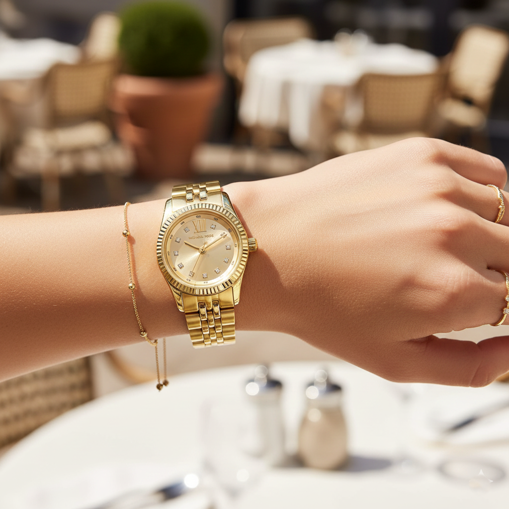 Michael Kors Lexington MK4741 26mm Women's Quartz Watch – Gold with Gold Stainless Steel Bracelet