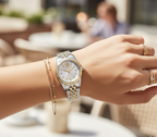 Michael Kors Lexington MK4740 26mm Women's Quartz Watch – Silver with Gold Stainless Steel Bracelet
