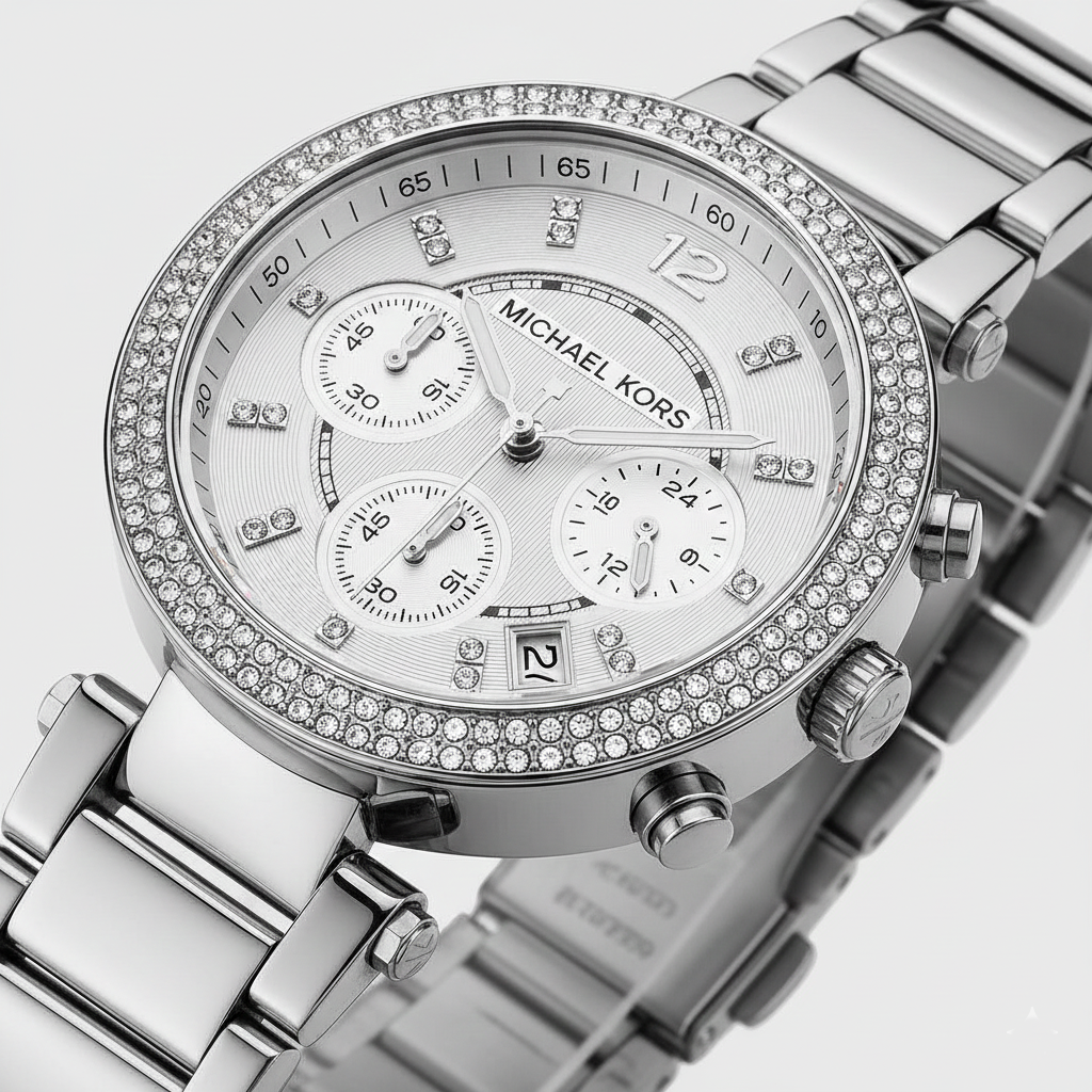 Michael Kors Parker MK5353 39mm Women's Chronograph Watch – Silver with Silver Stainless Steel Bracelet