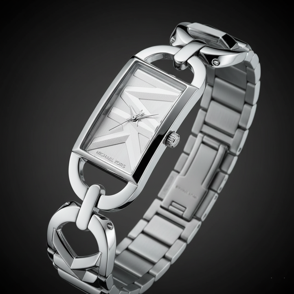 Michael Kors Empire MK7407 22mm Women's Quartz Watch – Silver with Silver Stainless Steel Bracelet