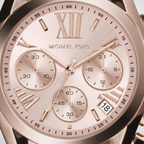 Michael Kors Bradshaw MK6066 43mm Women's Chronograph Watch – Rose Gold with Rose Gold Stainless Steel Bracelet