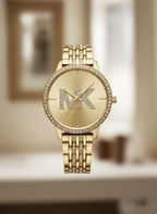 Michael Kors Melissa MK4371 33mm Women's Quartz Watch – Sunray Gold with Gold Stainless Steel Bracelet