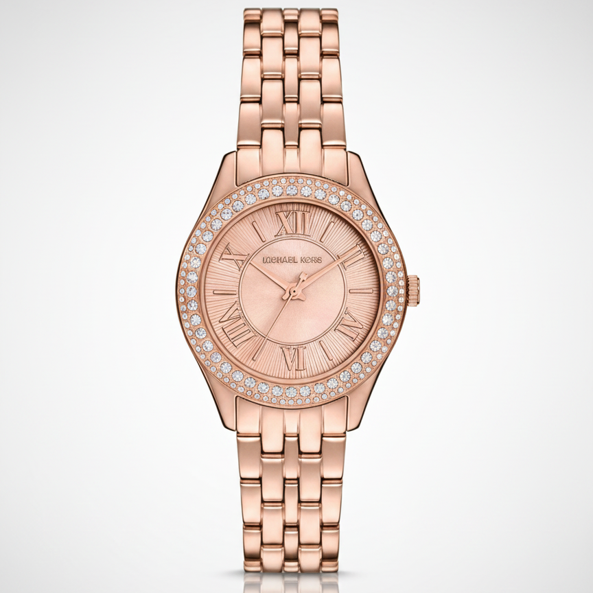 Michael Kors Harlowe MK4710 33mm Women's Quartz Watch – Rose Gold with Rose Gold Stainless Steel Bracelet