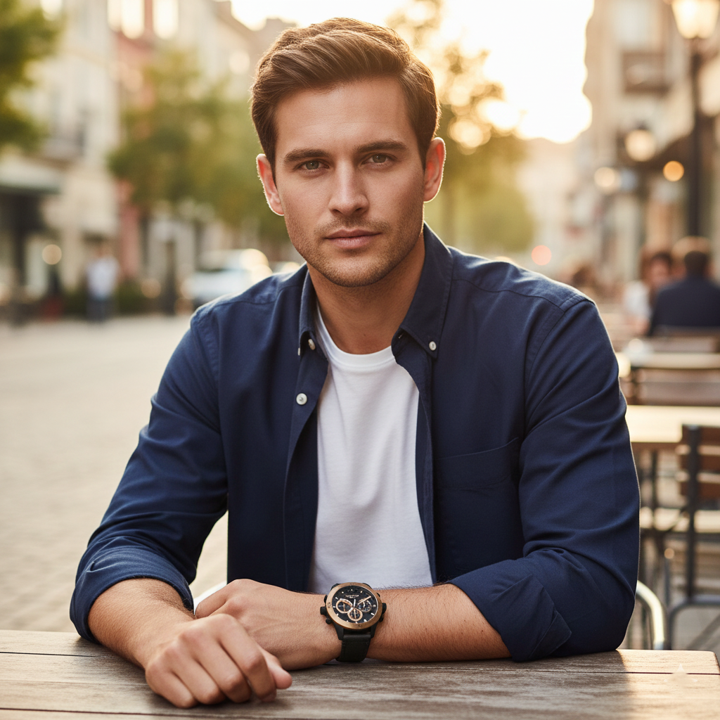 Tommy Hilfiger Harley 1791893 46mm Men's Multi-Function Watch – Black & Black Genuine Leather Strap
