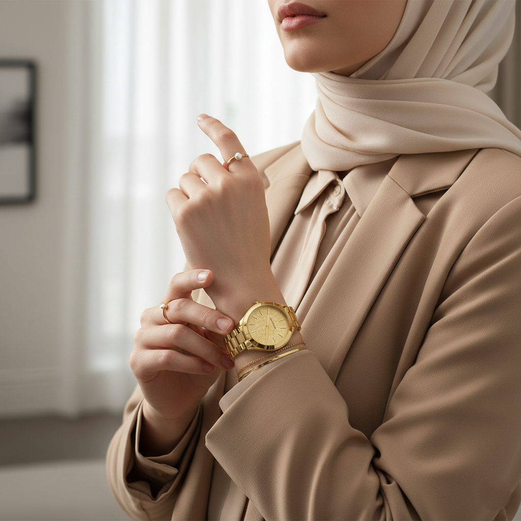 Michael Kors Runway MK3335 38mm Women's Quartz Watch – Gold with Gold Stainless Steel Bracelet