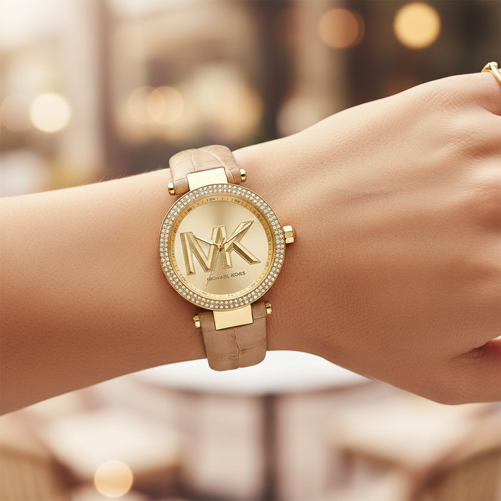 Michael Kors Parker MK4725 39mm Women's Quartz Watch – Gold with Gold Genuine Leather Strap