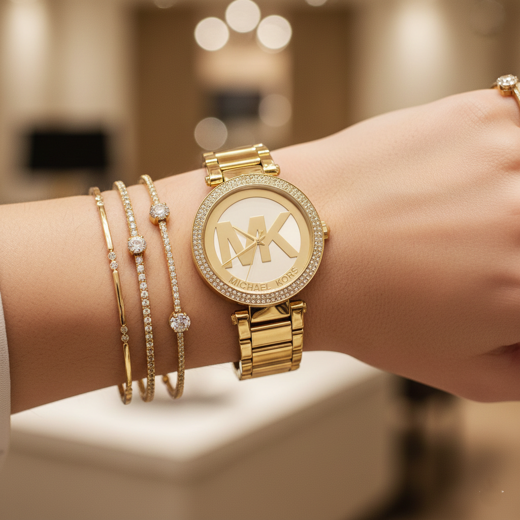 Michael Kors Parker MK5784 39mm Women's Quartz Watch – Gold with Gold Stainless Steel Bracelet